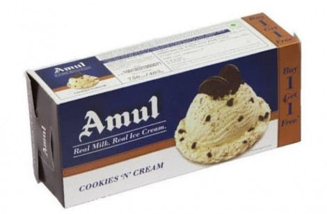 AMUL- COOKIES N, CREAM 750 ML