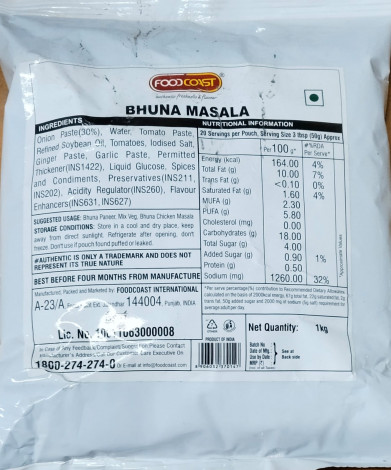FOODCOAST-BHUNA MASALA 1KG