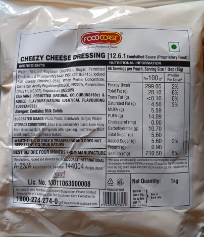 FOODCOAST-CHEEZY CHEESE DRESSING-1KG
