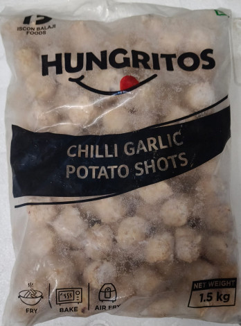 HUNGRIYOS CHILLI GARLIC POTATO SHOTS 1.5KG