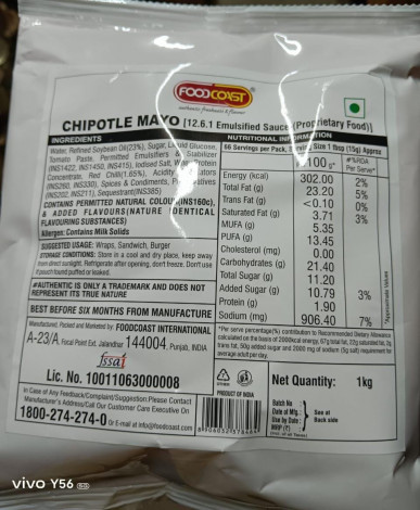 FOODCOAST-CHIPOTLE MAYO 1KG