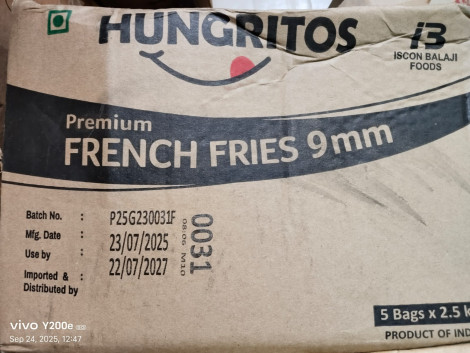 HUNGRITOS-FRENCH FRIES 9MM 1.5KGx5PKT