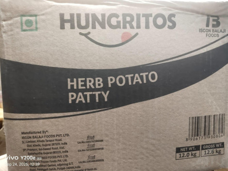 HUNGRITOS-HERB POTATO PATTY 1.5KGx8PKT