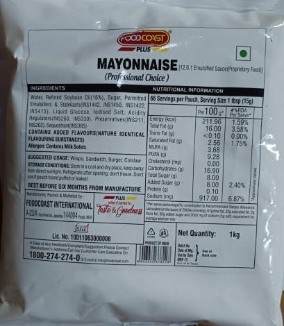 FOODCOAST-PLUS MAYONAISE PRO 1KG
