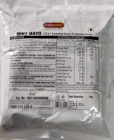 FOODCOAST-MINT MAYO 1KG