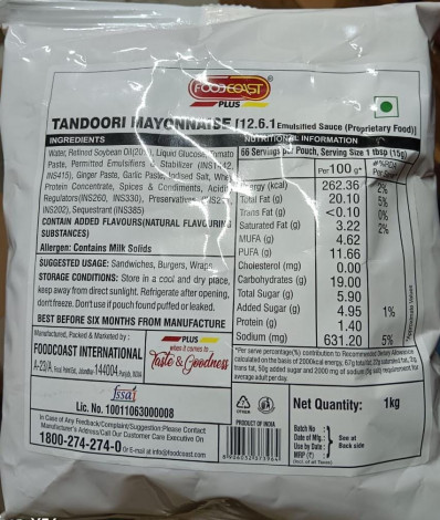 FOODCOAST-PLUS TANDOORI MAYO 1KG